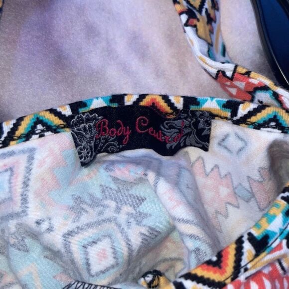 Cute Aztec pattern body central peplum tank top - Picture 3 of 3